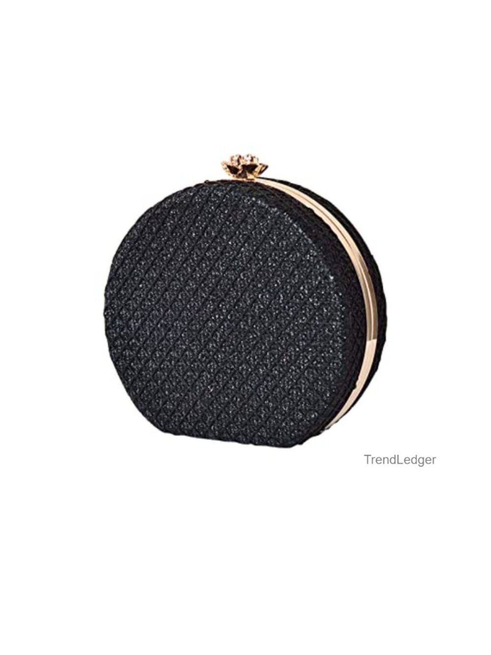 Evening Clutch Purse PU Leather Round Clutch with Chain Crossbody Bag